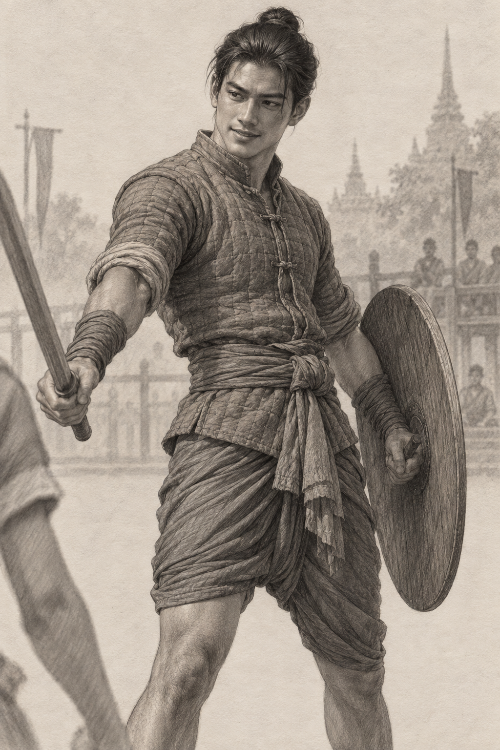 Pencil sketch of Chai