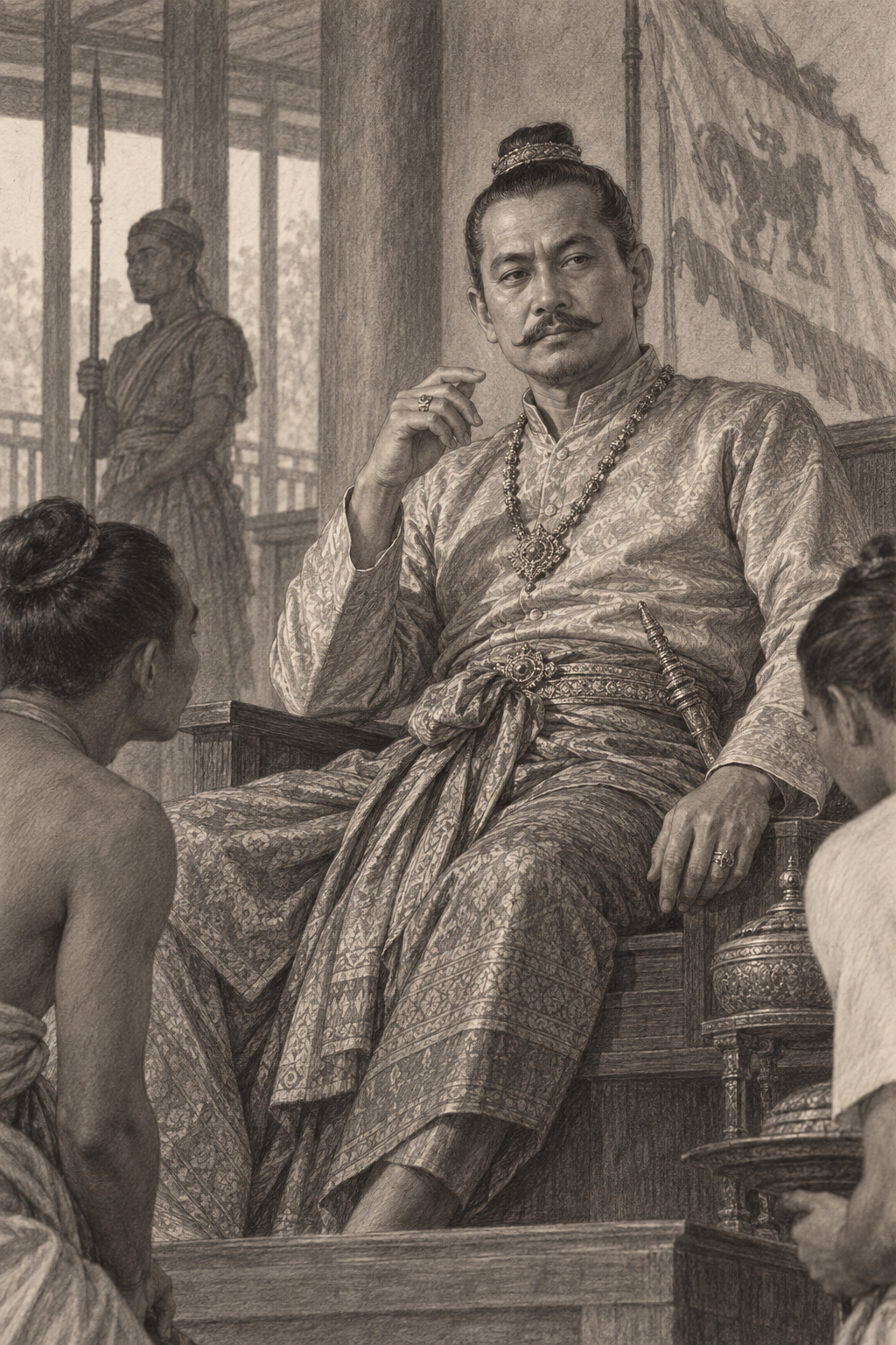Pencil sketch of Luang Wichit