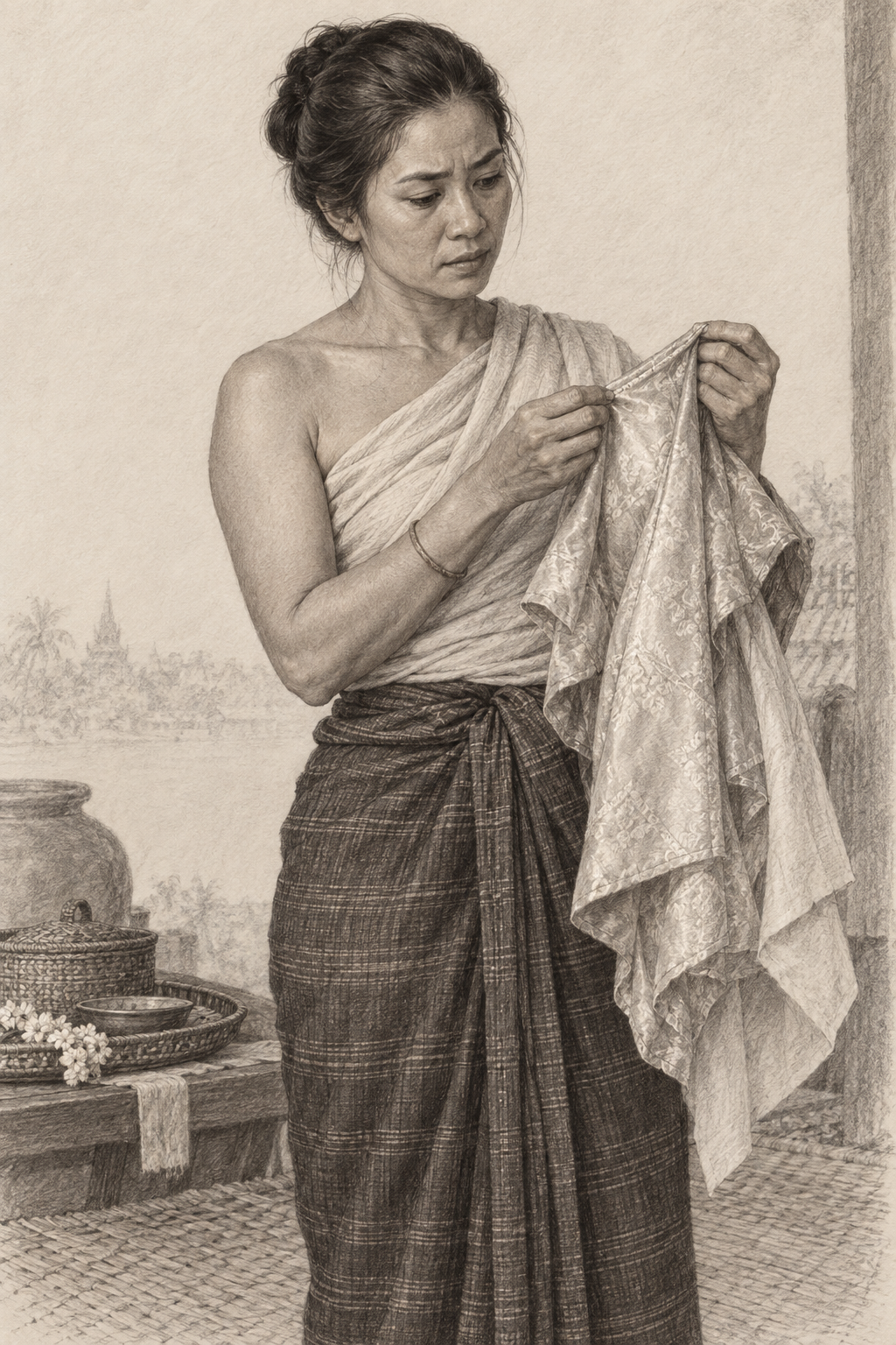 Pencil sketch of Nang Malee