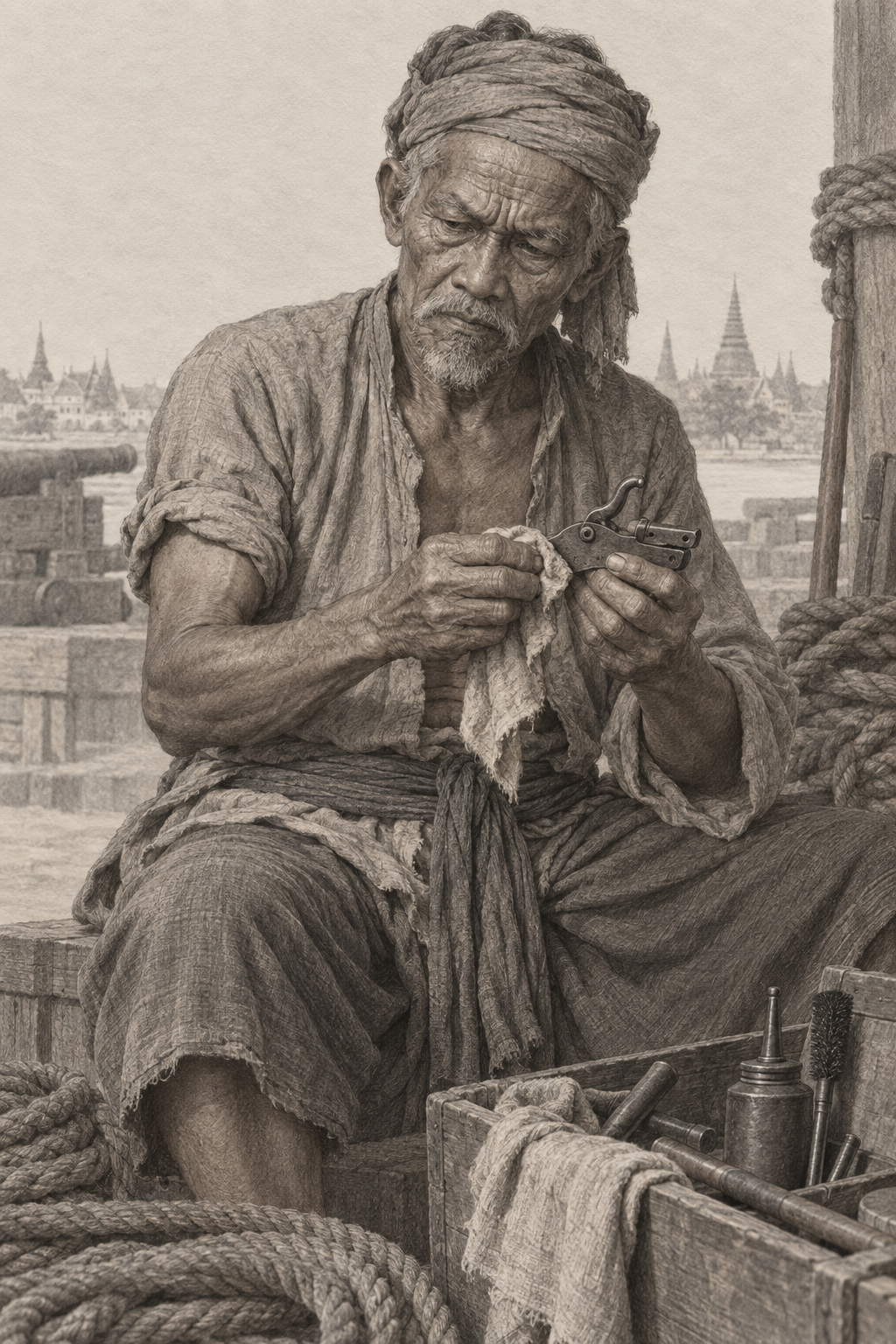 Pencil sketch of Old Boonma