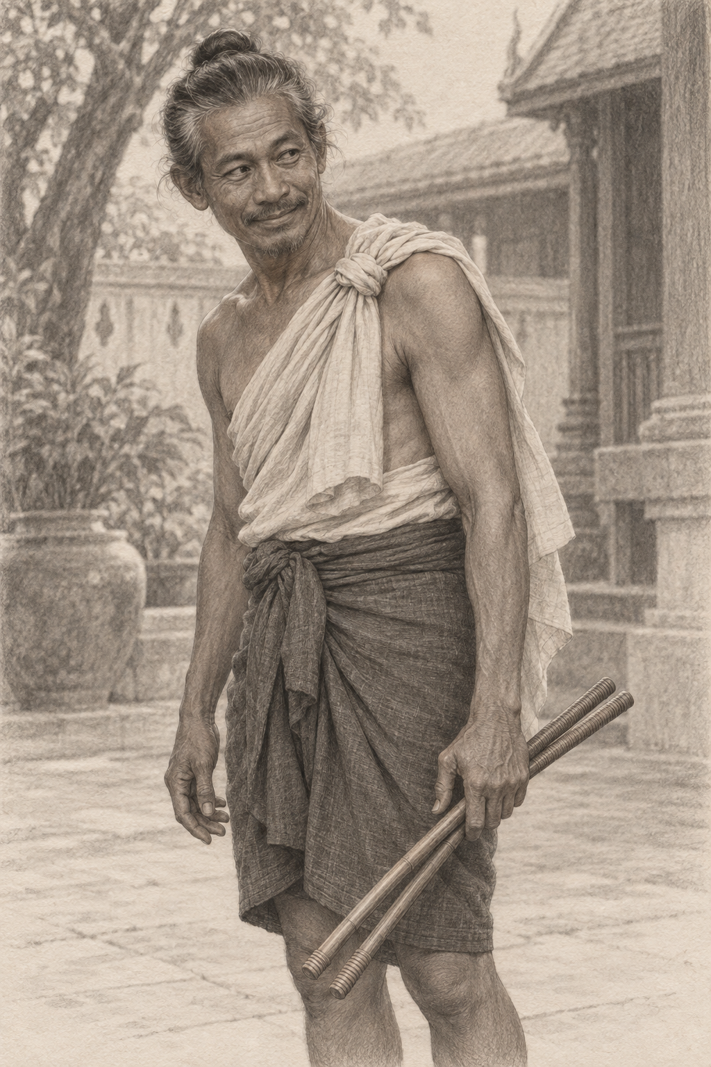 Pencil sketch of Phet