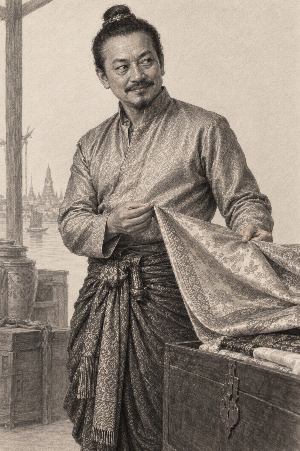 Pencil sketch of Setthi Ong