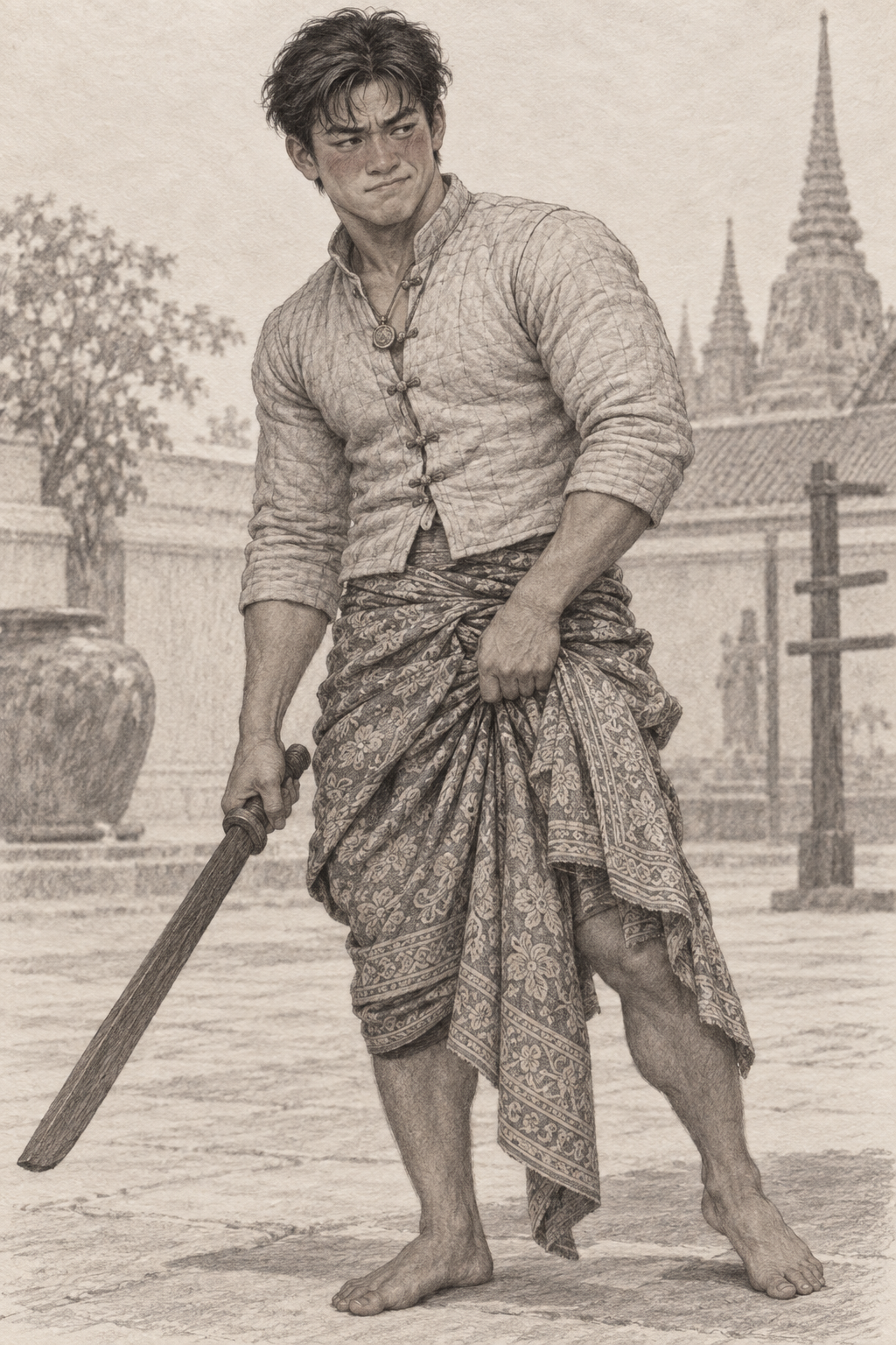Pencil sketch of Sorn